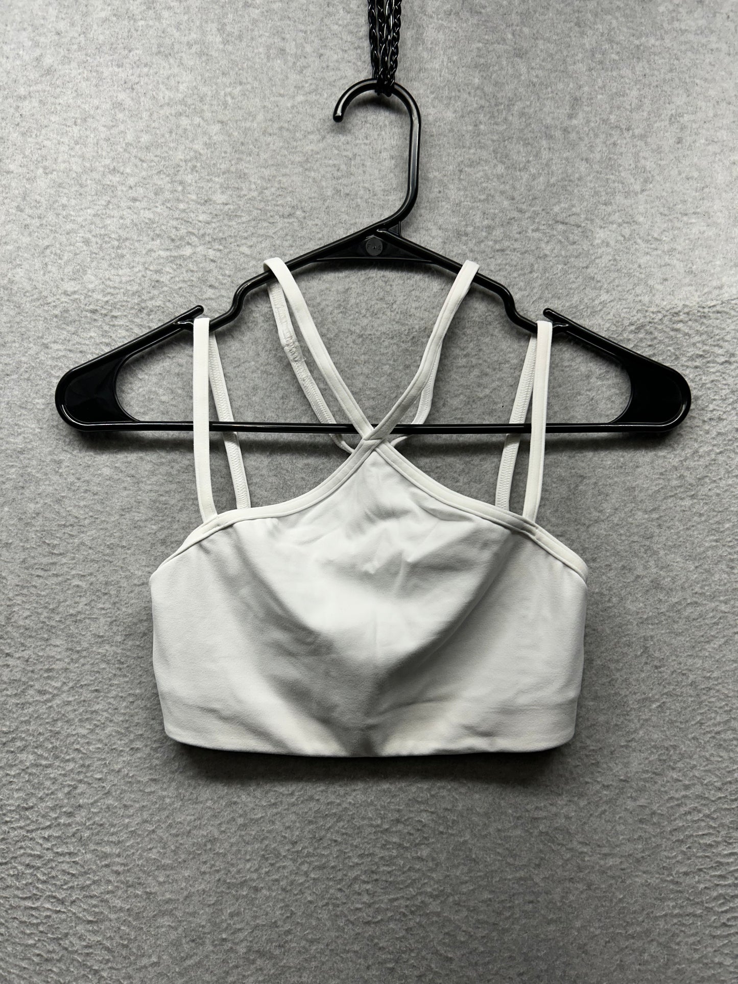 Lululemon Flow Y Strappy Bra Nulu Size 4 White