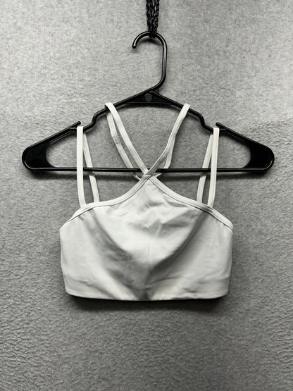 Lululemon Flow Y Strappy Bra Nulu Size 4 White