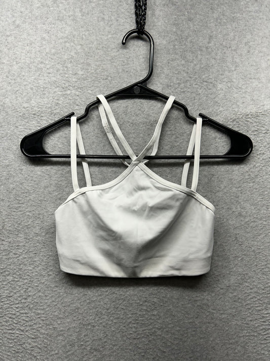 Lululemon Flow Y Strappy Bra Nulu Size 4 White