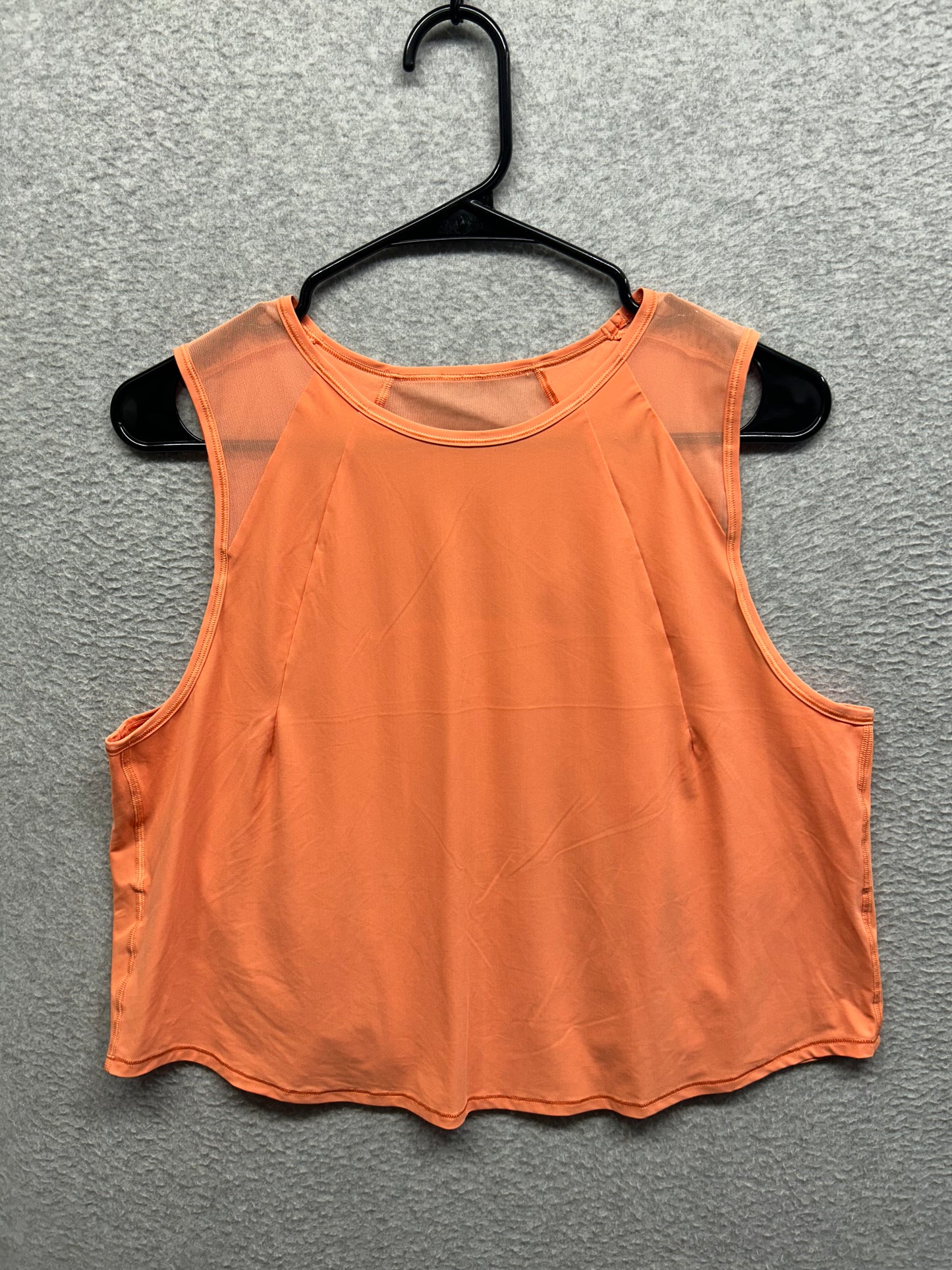 Lululemon Sculpt Cropped Tank Top Size 10 Sunny Coral