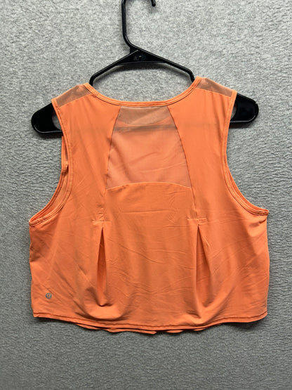 Lululemon Sculpt Cropped Tank Top Size 10 Sunny Coral