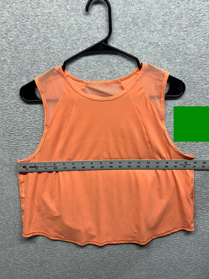 Lululemon Sculpt Cropped Tank Top Size 10 Sunny Coral