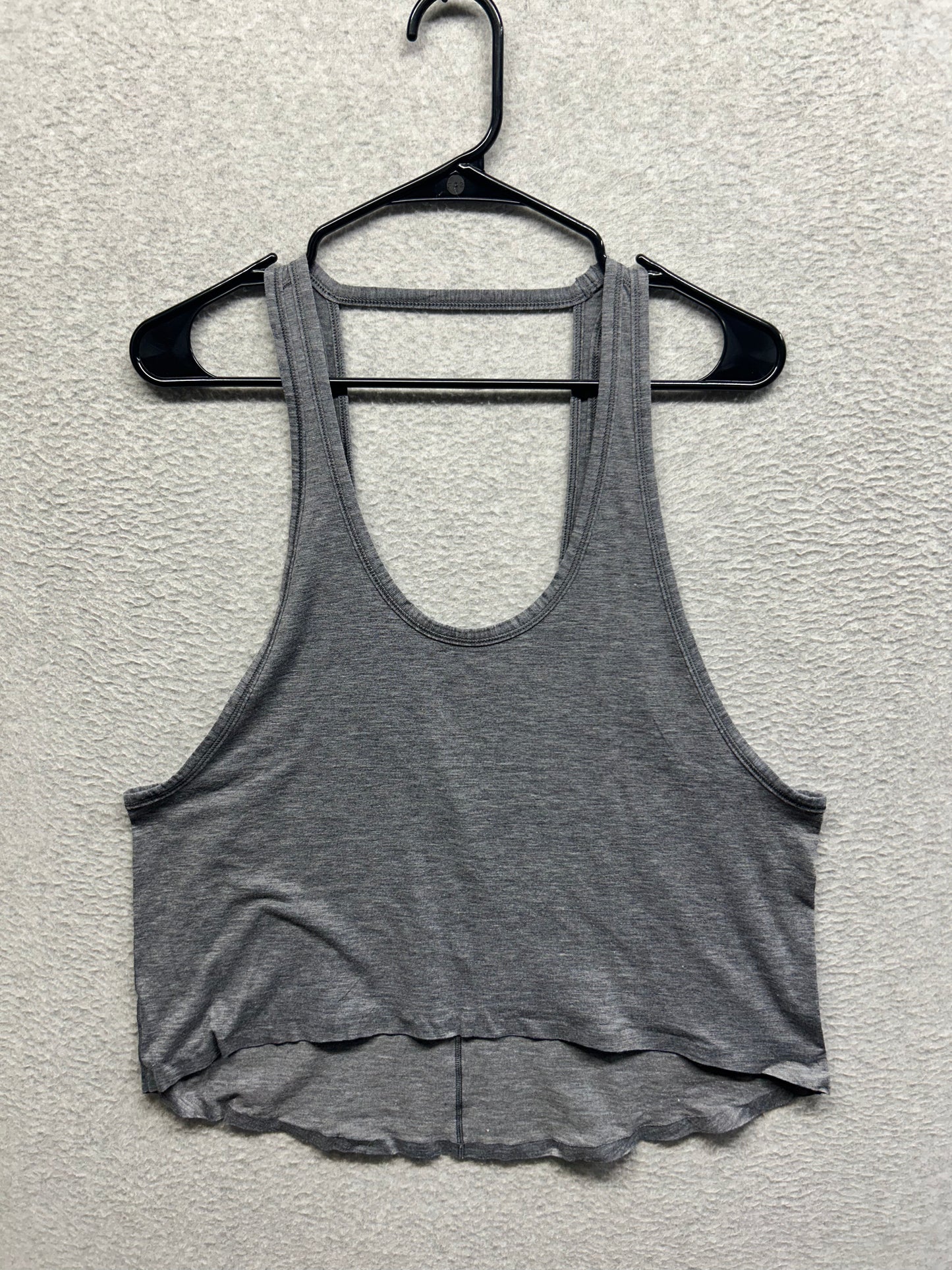 Lululemon Low Cut Cropped Tank Size 10 Gray