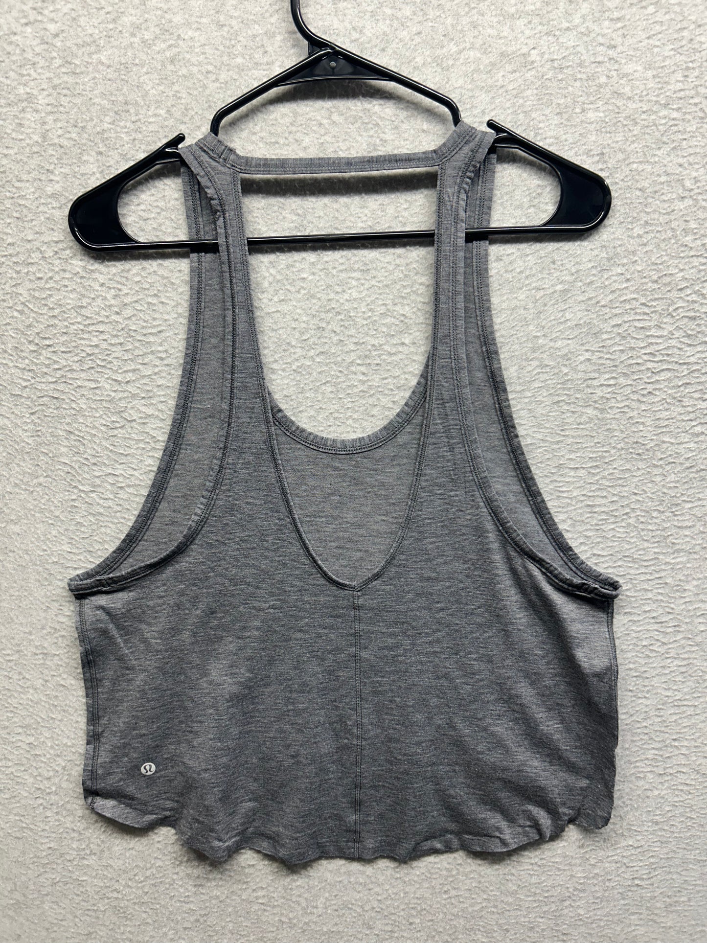 Lululemon Low Cut Cropped Tank Size 10 Gray