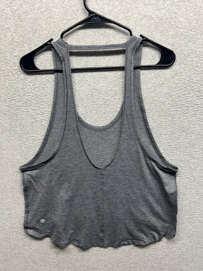Lululemon Low Cut Cropped Tank Size 10 Gray