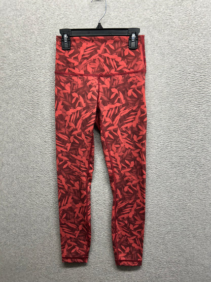 Lululemon Wunder Under High-Rise Tight 25" Size 4 Luxtreme Spray Leaf Fireside Red Multi
