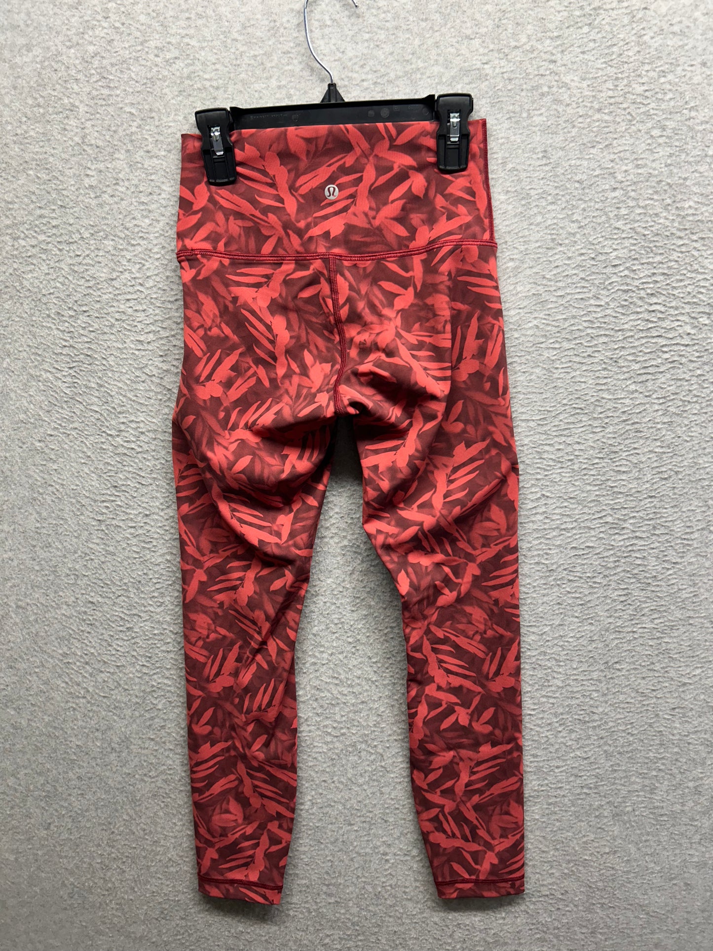 Lululemon Wunder Under High-Rise Tight 25" Size 4 Luxtreme Spray Leaf Fireside Red Multi