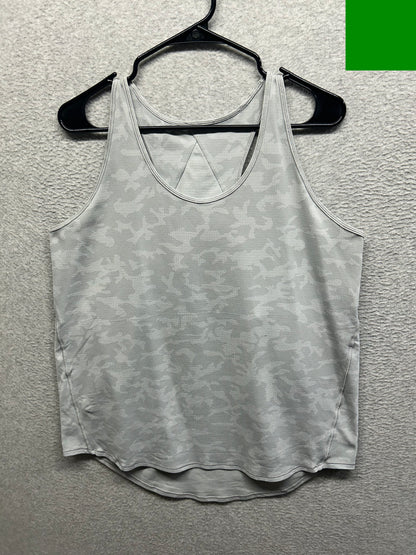 Lululemon Essential Tank Pleated Size 12 Incognito Camo SSL Silver Drop Alpine White