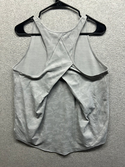 Lululemon Essential Tank Pleated Size 12 Incognito Camo SSL Silver Drop Alpine White
