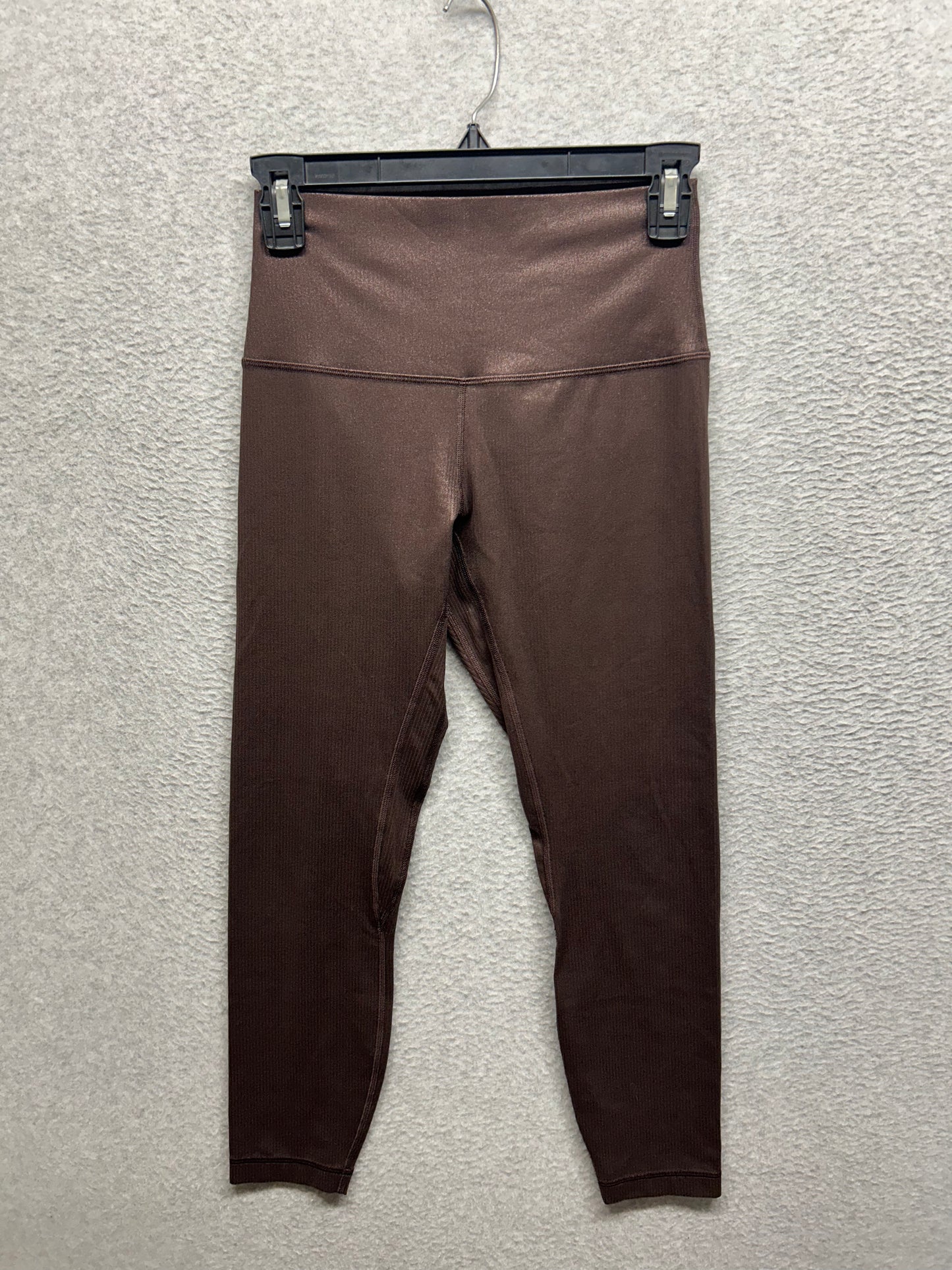 Lululemon Align High-Rise Ribbed Pant 25" Shine Size 6 (Square) Brown