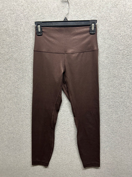 Lululemon Align High-Rise Ribbed Pant 25" Shine Size 6 (Square) Brown