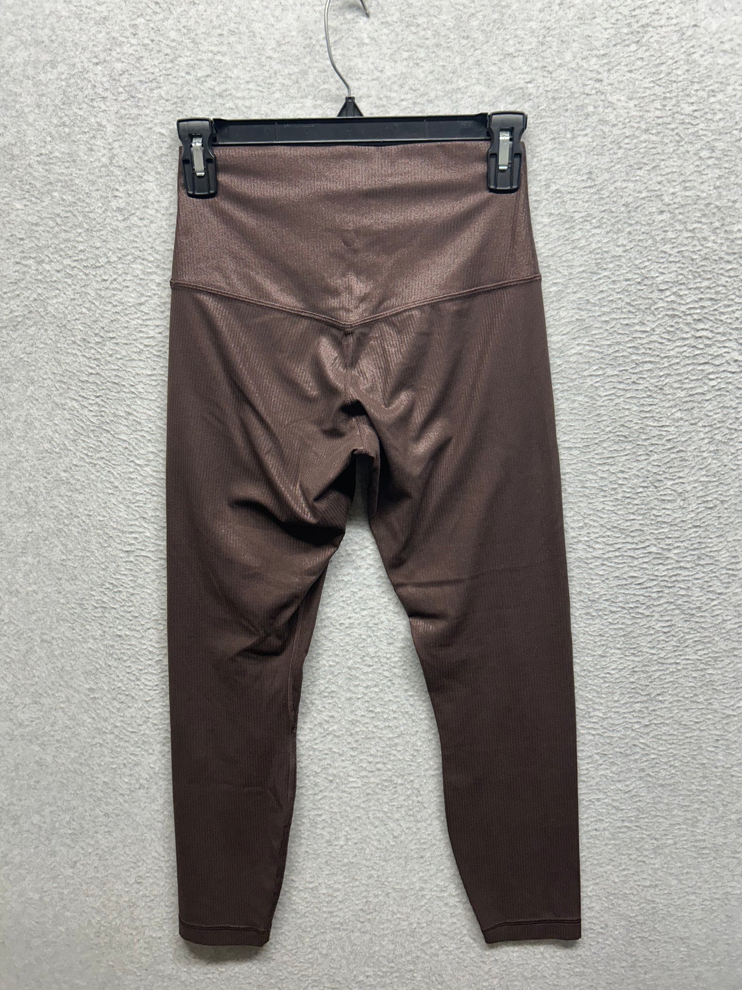 Lululemon Align High-Rise Ribbed Pant 25" Shine Size 6 (Square) Brown
