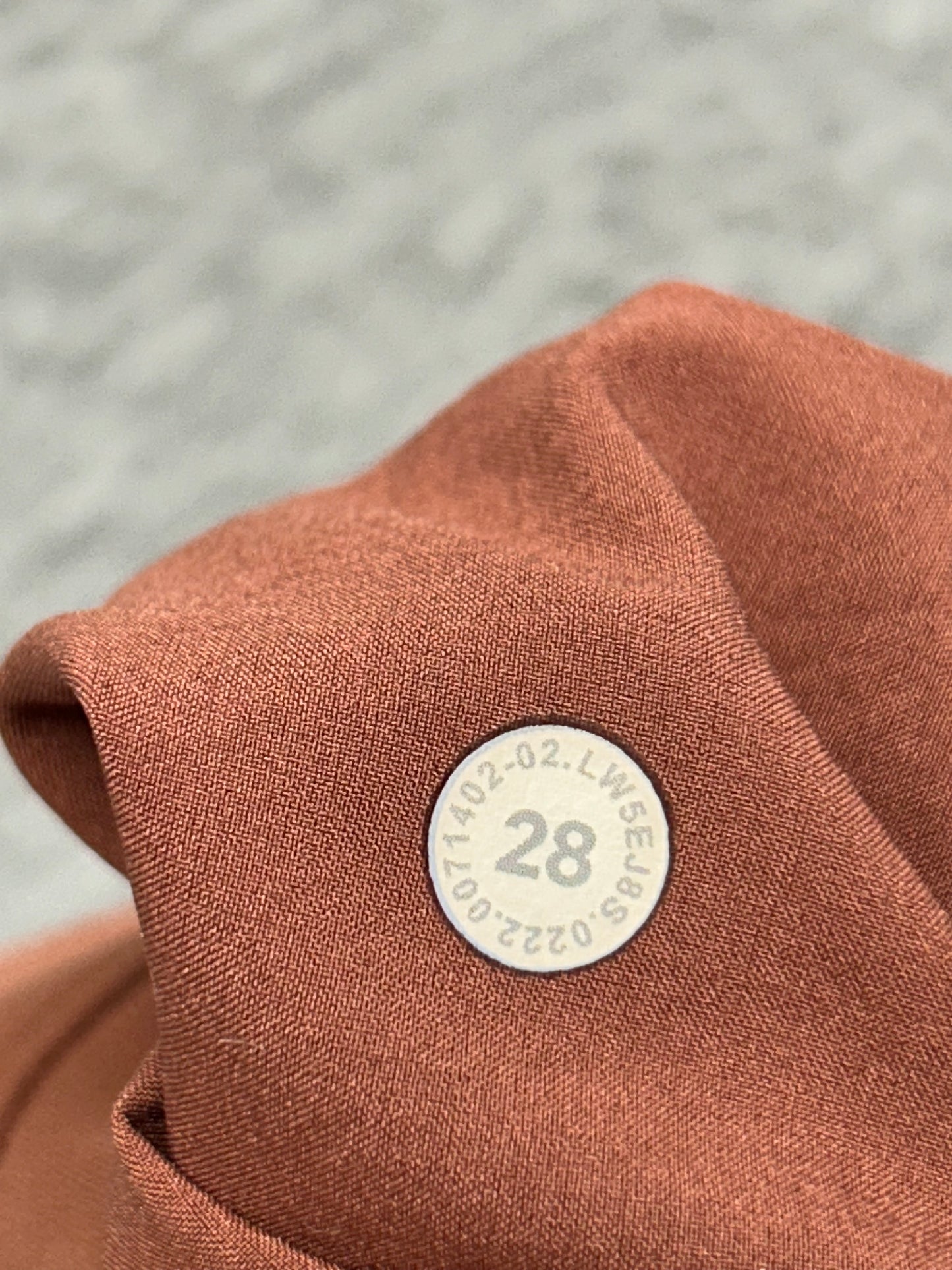 Lululemon City Sleek Slim-Fit 5 Pocket High-Rise Pant Size 28 Ancient Copper