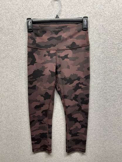 Lululemon Wunder Train High-Rise Crop 21" Size 6 Heritage 365 Camo Brown Earth Multi