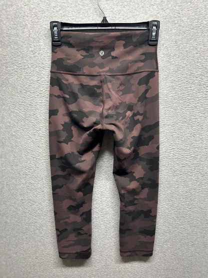 Lululemon Wunder Train High-Rise Crop 21" Size 6 Heritage 365 Camo Brown Earth Multi