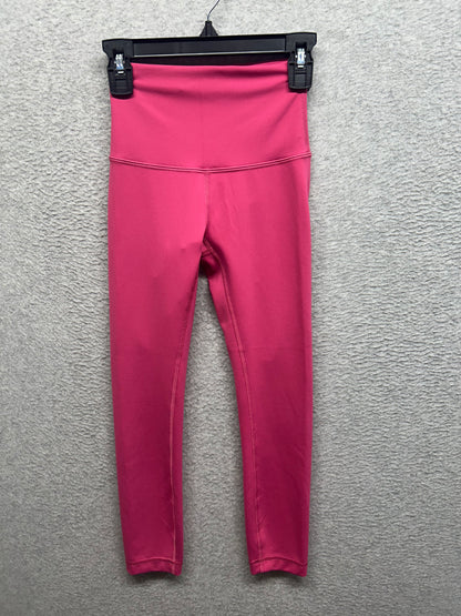 Lululemon Wunder Train High-Rise Crop 23" Size 0 (Square) Raspberry Coulis