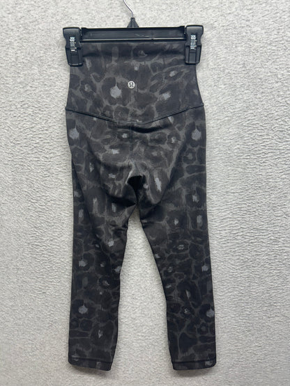 Lululemon Align High-Rise Crop 21" Size 0 (Square) Spray Leopard Black Multi