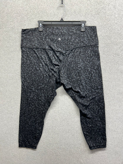 Lululemon Align Pant II 25" Size 20 Wild Thing Camo Deep Coal Multi