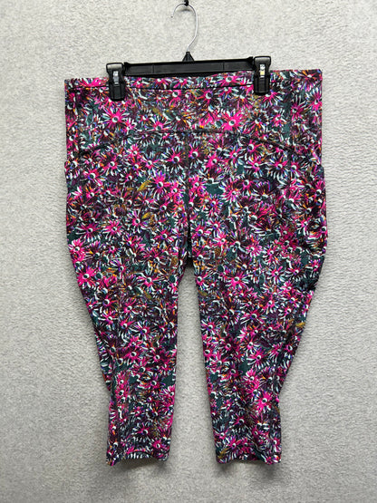 Lululemon Swift Speed High-Rise Crop 21" Size 18 Floral Electric Multi