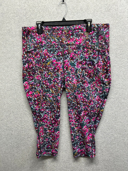 Lululemon Swift Speed High-Rise Crop 21" Size 18 Floral Electric Multi
