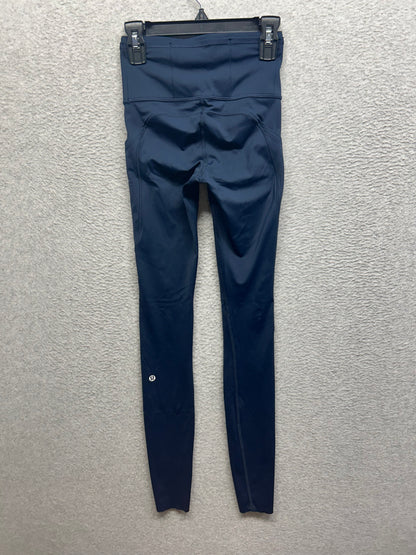 Lululemon Fast & Free Tight Tall 31" Size 0 True Navy