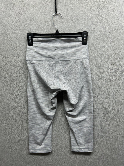 Lululemon Wunder Under Hi-Rise 1/2 Tight Size 6 Wee Are From Space Ice Grey Alpine White