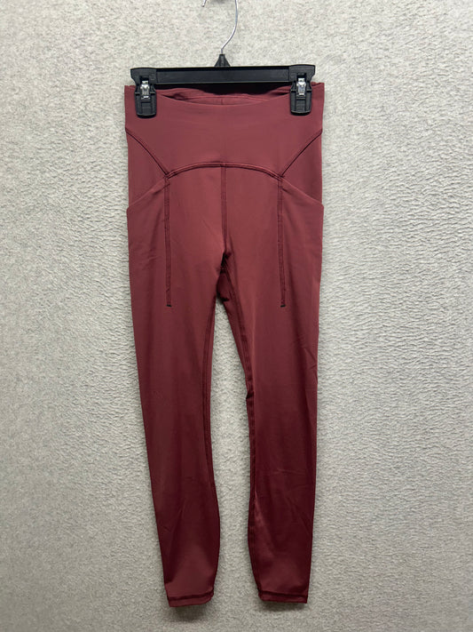 Lululemon Power Thru High-Rise Tight 25" Size 2 Red Merlot