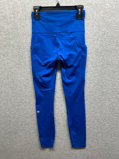 Lululemon Fast and Free Tight II 25" Size 2 Cerulean Blue