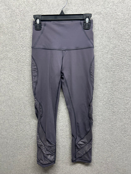 Lululemon Wunder Under Crop 21" Lace Size 2 Moonwalk