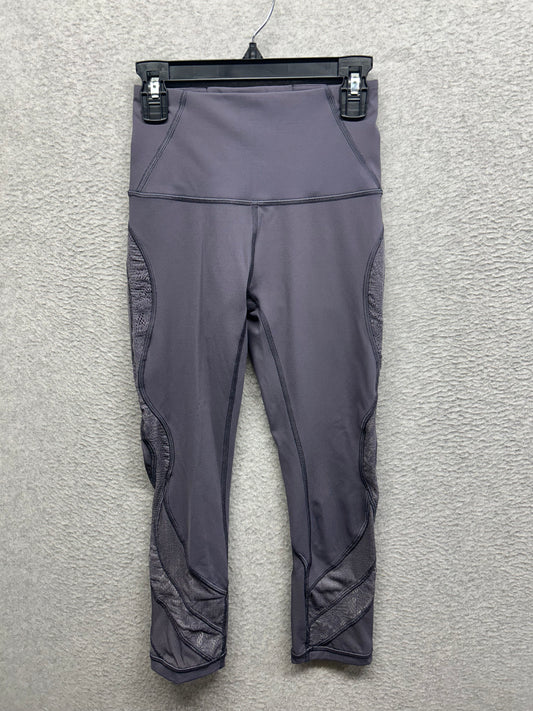 Lululemon Wunder Under Crop 21" Lace Size 2 Moonwalk