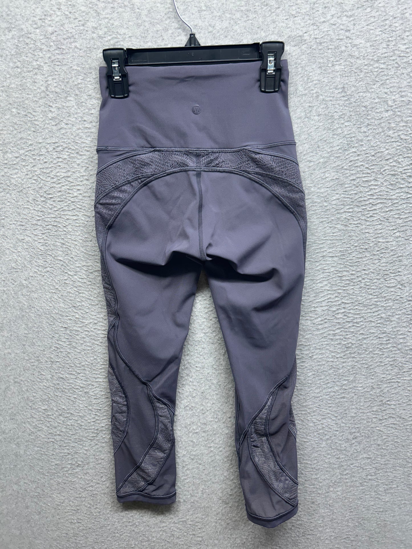 Lululemon Wunder Under Crop 21" Lace Size 2 Moonwalk