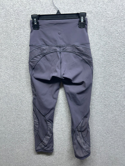 Lululemon Wunder Under Crop 21" Lace Size 2 Moonwalk