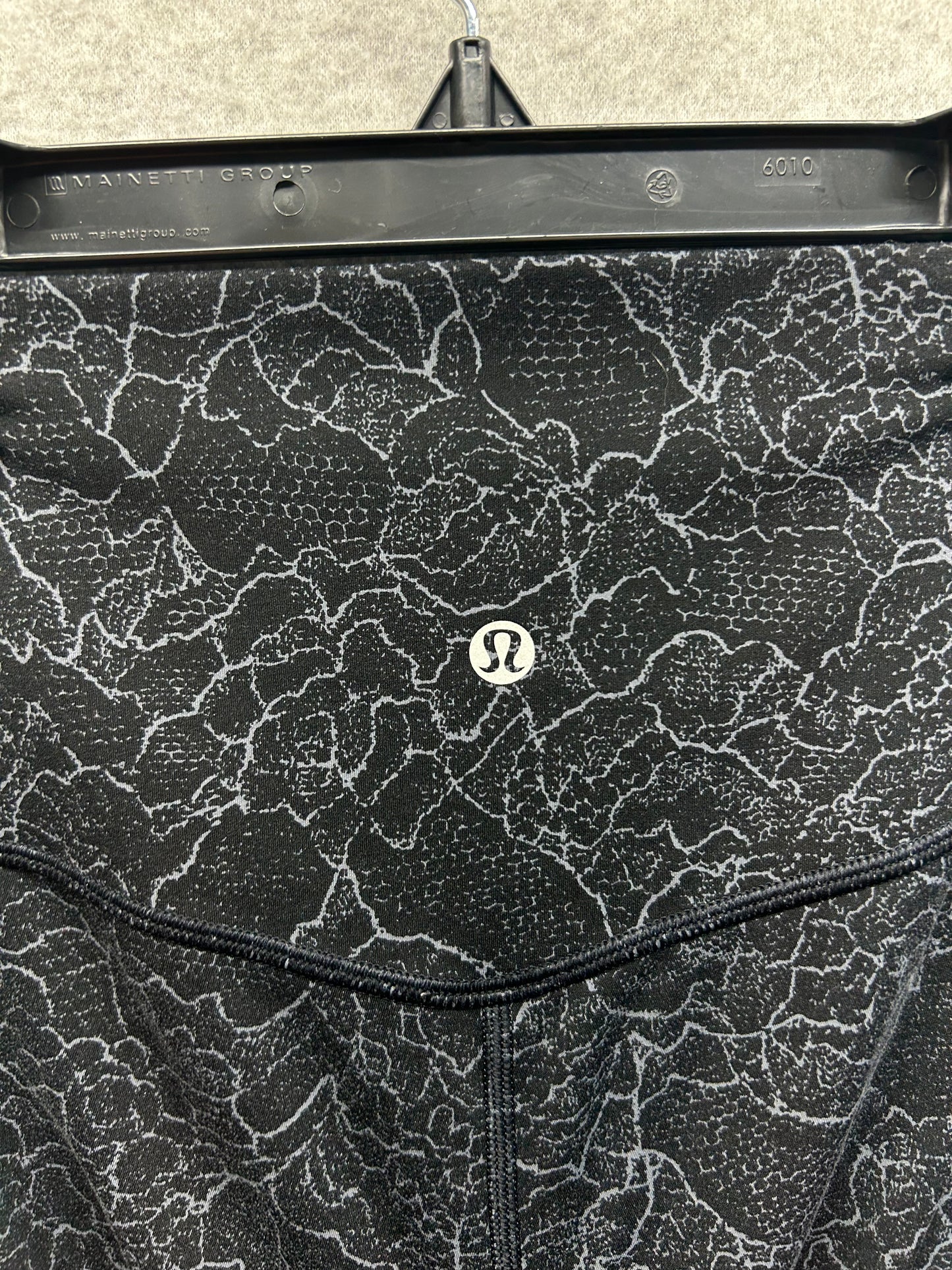Lululemon Align Crop 19" Size 4 Lacescape Dark Cast Black