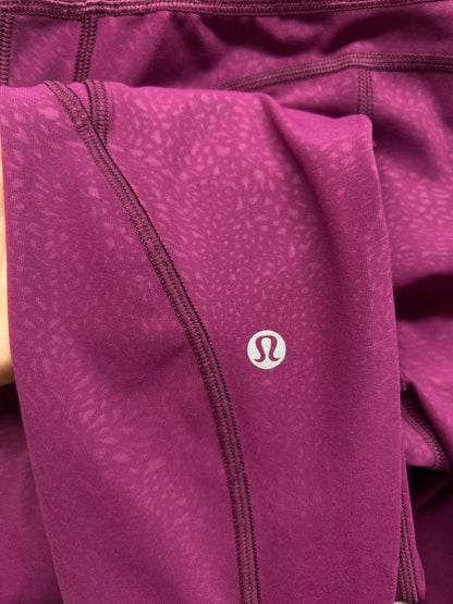 Lululemon Time To Sweat Crop 23" Size 4 Polar Shift Emboss Marvel