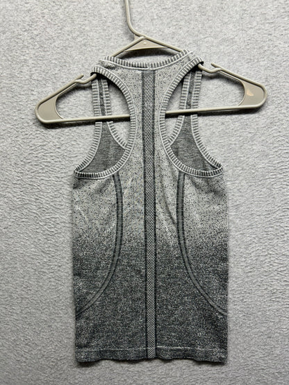 Lululemon Swiftly Tech Racerback Size 2 Gray White Ombre