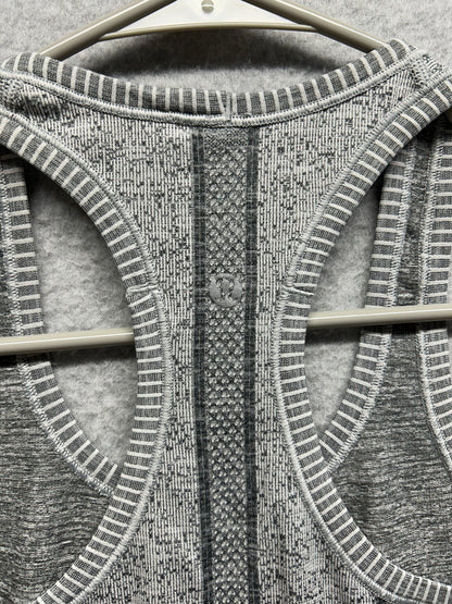 Lululemon Swiftly Tech Racerback Size 2 Gray White Ombre