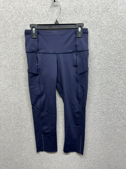 Lululemon Fast & Free Crop II 19" Size 4 True Navy