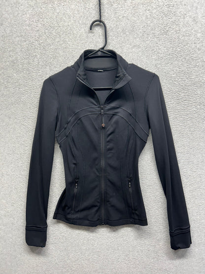 Lululemon Define Jacket Nulu Size 4 Black (Square Dot)