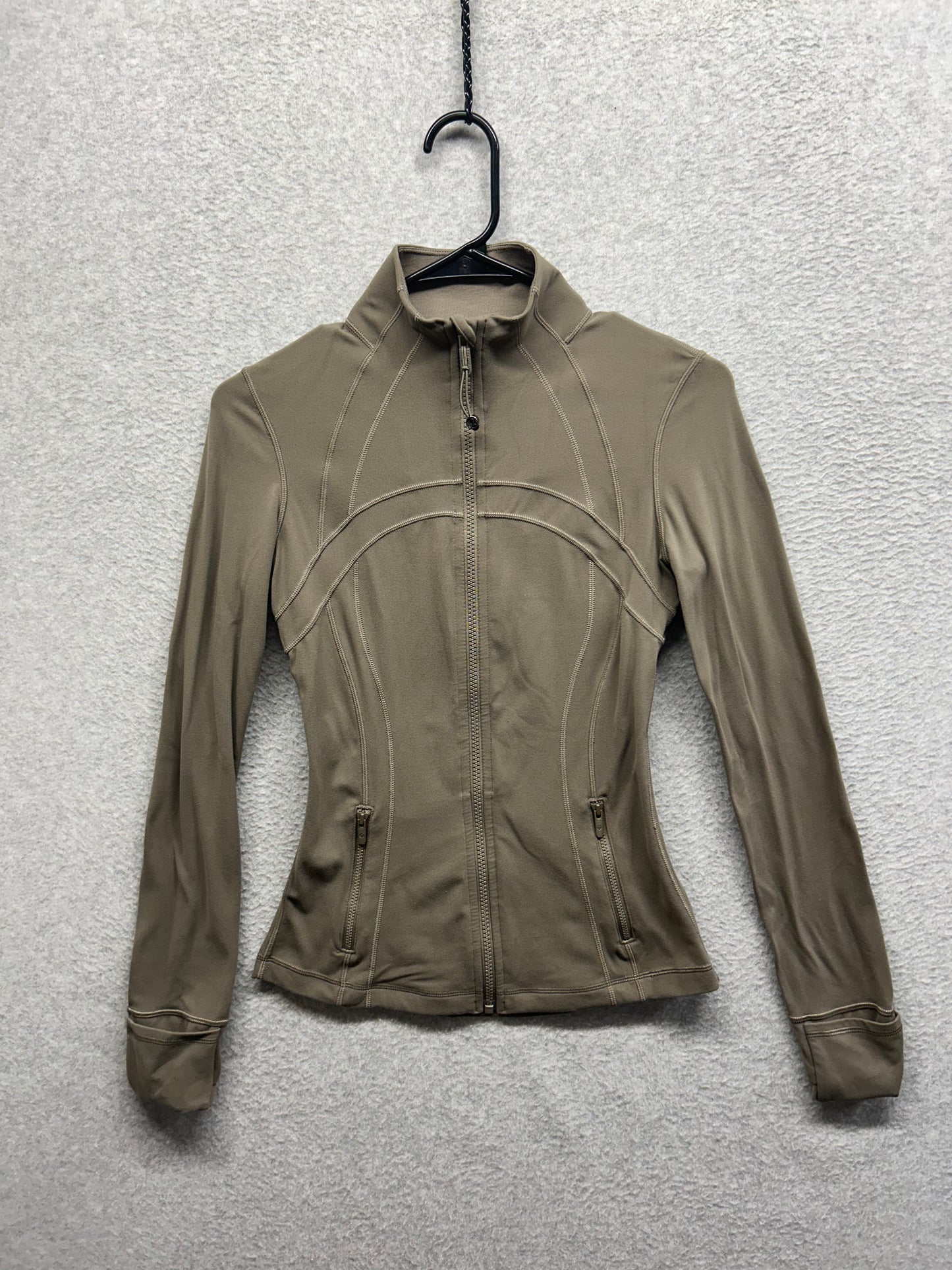 Lululemon Define Jacket Nulu Size 4 Nomad (Sqaure Dot)