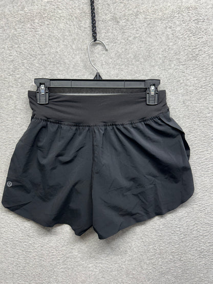 Lululemon Fast and Free High-Rise Classic-Fit Split Short 3" Size XS Black (Square Dot)