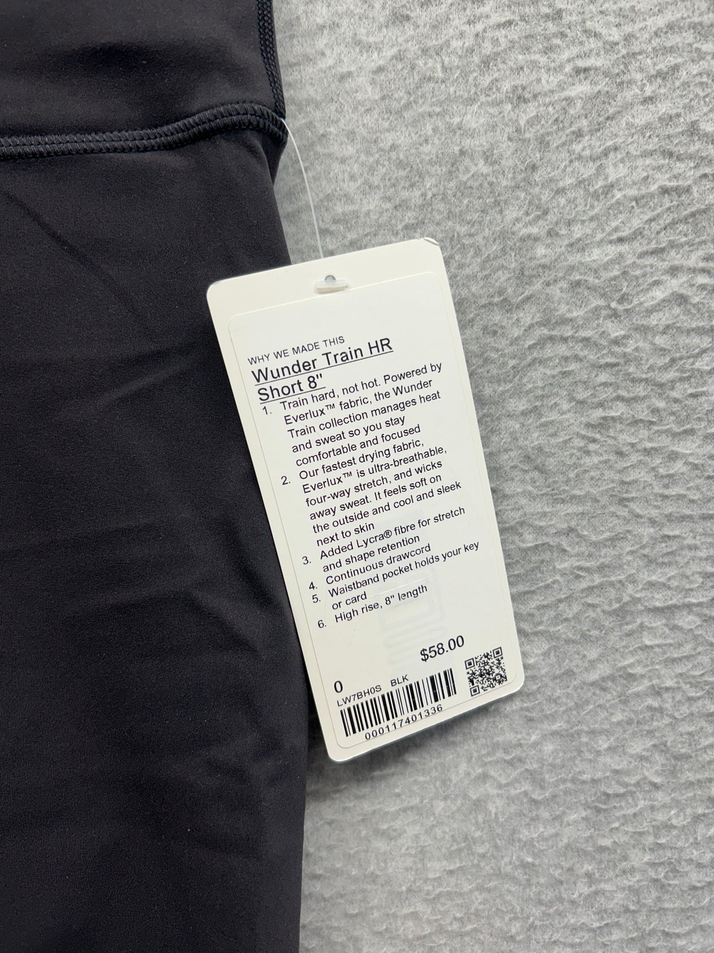 Lululemon Wunder Train High Rise Short 8" Size 0 Black
