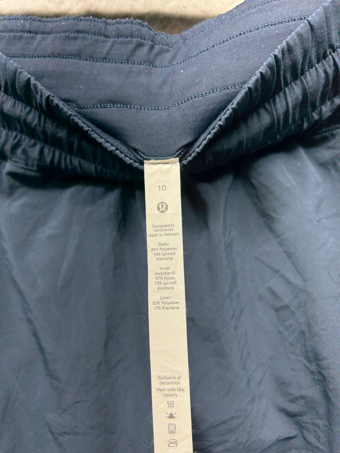 Lululemon Track That Short 5" Size 10 True Navy
