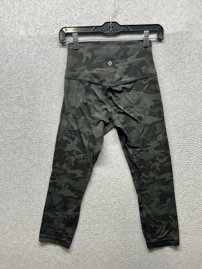 Lululemon Align Crop 21" Size 6 Incognito Camo Multi Gator Green