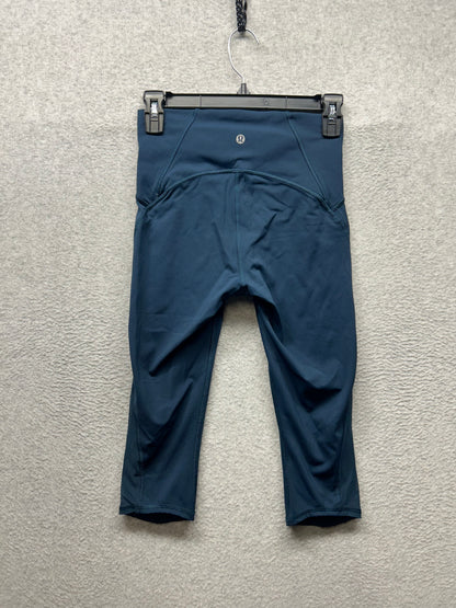 Lululemon Train Times Crop 16.5" Size 6 Nocturnal Teal