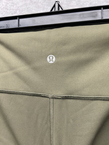 Lululemon Wunder Under Hi-Rise 1/2 Tight Full-On Luxtreme 16" Size 8 Dark Olive