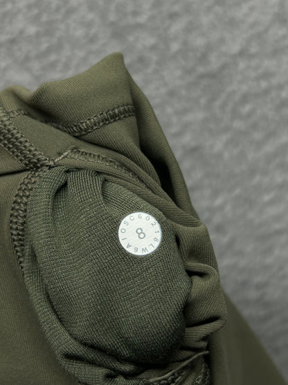 Lululemon Wunder Under Hi-Rise 1/2 Tight Full-On Luxtreme 16" Size 8 Dark Olive