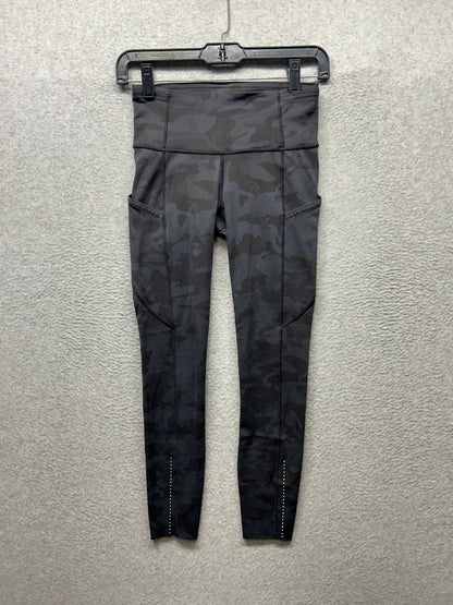 Lululemon Fast and Free Tight II 24" Nulux Size 4 Incognito Camo Multi Grey