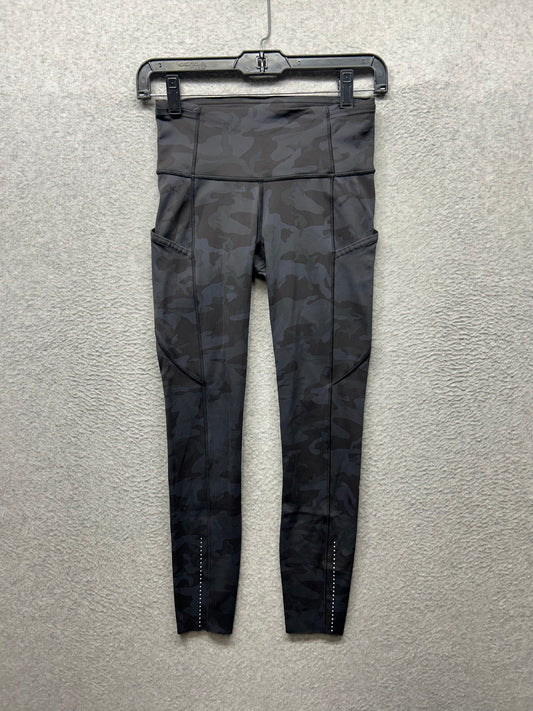 Lululemon Fast and Free Tight II 24" Nulux Size 4 Incognito Camo Multi Grey