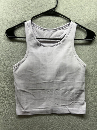 Lululemon Ebb To Street Racerback Crop Tank Top Size 6 Lavender Dew