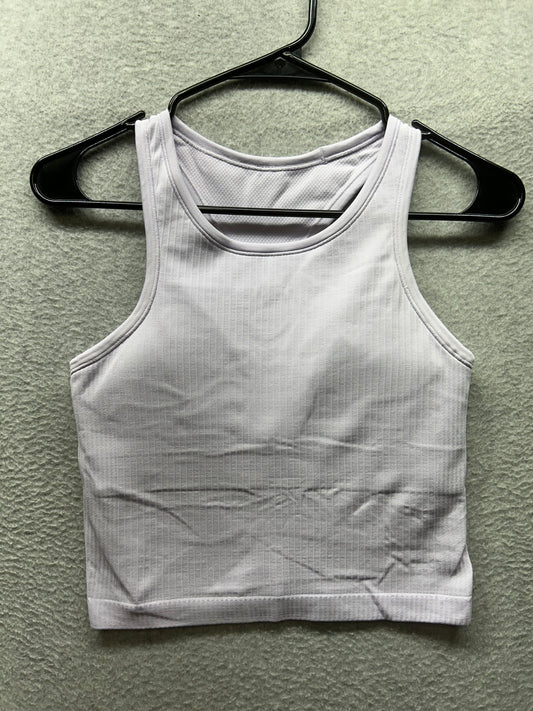 Lululemon Ebb To Street Racerback Crop Tank Top Size 6 Lavender Dew
